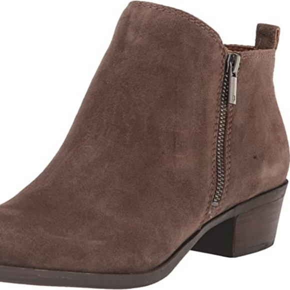 LUCKY BRAND DARK BROWN GENUINE SUEDE LK-BASEL ANKLE BOOTIES SIZE 7.5 - Picture 1 of 10
